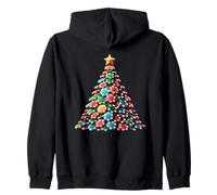 Shuffle Up the Holidays Poker Christmas Tree Vibes Zip Hoodie