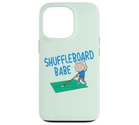 Shuffleboard Babe Fun Gray Haired Senior Citizen Game Cute Case for iPhone 13 Pro