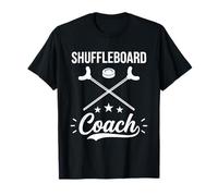 Shuffleboard Coach Board Game Lover Outdoor Shuffle Board T-Shirt