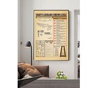 Shuffleboard Knowledge Poster, Shuffleboard Patent Poster, How To Shuffleboard 10 Simple Rules Poster, Shuffleboard L Gift Poster Decor Poster Wall Art Tin Sign Decor Metal Sign Poster 12X8 Inches