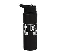 Shuffleboard Player Proud Funny Men Shuffleboard Stainless Steel Insulated Water Bottle