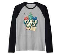 Shuffleboard Table Wax League Retro Raglan Baseball Tee