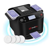 ShuffleBox G1 Pro Automatic Card Shuffler and Dealer 2-in-1 , Ultra Quiet, Rechargeable, Works with UNO, Taco Cat Goat Cheese Pizza, Five Crowns, Monopoly Deal, Bicycle and Maverick Cards (Black)