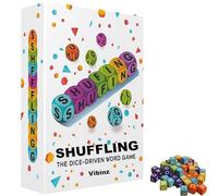 Shuffling The Dice Word Game - Fast-Paced Dice and Word Challenge for Adults and Families, Travel-Friendly Party Board Game with Cards and Prizes, Creative Strategy Fun for Game Nights (1SET)