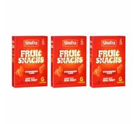 Shufra Fruit Snacks Strawberry Fingers 153g Pack of 3 - Chewy Candy Pouches Made with Real Fruit, Lunchbox Treats, Soft Kosher Gummies for School Snacks - Natural & Artificial Flavour