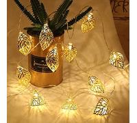 Shuguan Gold Leaves String Lights Battery Powered, 3M/9.8FT Fairy Lights Wedding Christmas Birthday Holiday Room Courtyard Decorative LED Lights, Party Favors, Kids,Girls Gifts (Warm White)