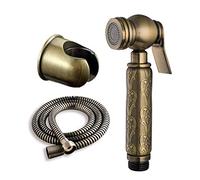 SHUGUANG Handheld Bidet Sprayer for Toilet, Brass Baby Cloth Diaper Sprayer Kit Green Bronze Bidet Sprayer Set Wall Mount Toilet Bidet Sprayer Kit with 1.5M Shower Hose and Holder,Style A