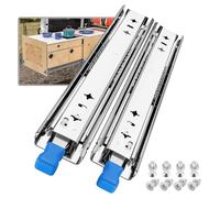 SHUHANG Heavy Duty Drawer Slides with Lock 750mm, 120kg Load Capacity Industrial Ball Bearing Drawer Runners, Side Mount 1 Pair