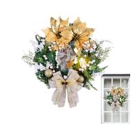 shuhauk Christmas Wreath Outdoor,Nativity Scene Home Decorations,Artificial Holiday Garland with LED Lights - for Living Room Bedroom Kitchen Porch Fireplace Wedding Party Winter Family Gathering