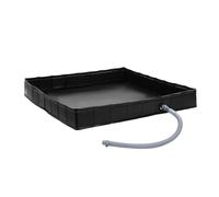 shuhauk Foldable Shower Base, 104x104x13cm Large Portable Shower Pan with Drain Pipe Camping Shower Tent Floor Base, Foldable Waterproof Camping Accessories for Camping Beach Outdoor