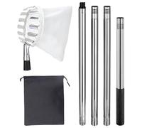 shuhauk Fruit Picking Pole - Fruit Picker Tool with Telescopic Handle | Stainless Steel Rust-Proof Gadget Reacher Tool with Extendable Design for Farm Home Outdoor Garden Agricultural