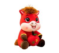 shuhauk Plush Horse - Horse Doll | God Of Wealth and Peace Mascot Cartoon Doll Chinese New Year 2026 for Family Child Student Adult Friend