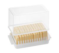 shuhauk Stick Butter Slicer - Cheese Cutter Container for Fridge,Large Capacity Cheese Cutting Container, Multifunctional Storage Keeper Slicing Tool for Home Kitchen