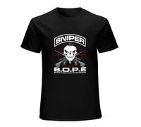 SHUI TI DU Brazil Bope Sniper T-Shirt O Neck Short Sleeves Boy Cotton Men Funny T Shirt Black XXL