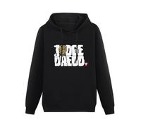 SHUI TI DU Men's Judge Dredd Logo Heather Mens Hoody Black XXL