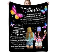 SHUIHAN to My Bestie Blanket, Ultra-Soft Fuzzy Fleece Throw Blanket, Friendship for Women, Teen Girls, Besties, Sister, Birthday Gift Blankets, 51''x59''