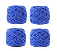 SHUILING 4 Pack Wool Chunky Yarn, Colorful Fluffy Knitting Cotton Yarn Roving Soft Hand-Knitted Scarf Thick Yarn for DIY Craft Crochet Project Wool Blanket Hat (Color B)