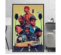 shuimanjinshan Poster Prints Oil Painting 2Pac West Hip Hop Biggie Smalls Rapper Canvas Wall Art Pictures Living Room Home Decor 50X70Cm Unframed pc-88