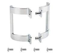 Shuisen M 6158 Die-Cast Shower Door Handle Set Suitable for Shower Doors or Bathtub Enclosures, Shower Door Hardware Kit, 2-Inch Hole Spacing, Chrome Finish, Single Pack