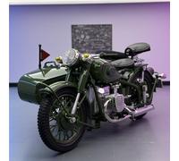 shuishuicui 1 10 For Yangtze River 750 Three-wheeled Motorbike Alloy Men's Toys Green Decoration Desk Collection Memorial 9.6 Inches