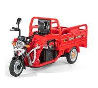 shuishuicui 1 12 Scale For China Post Three-Wheeled Motorcycle Die-Cast New Trend Toy Collectible Men's Desk Decoration 9 Inches(Red)