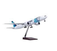 shuishuicui 1 157 PLane Model For EgyptAir For Boeing 777 Resin Alloy Simulation Airliner Decoration Desk Adult Toys 18 Inches
