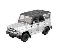 shuishuicui 1 18 For Russia Wazi Hunter Off-road Alloy Car Model Toys 9 Inches Desk Decoration Collection Memorial Male(Silver)