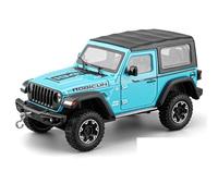 shuishuicui 1 24 For Jeep Wrangler SUV Alloy Car Model Men's Toy 8 "Decorative Collection Display Desk For Boys Gifts(Blue)