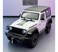 shuishuicui 1 24 For Jeep Wrangler SUV Alloy Car Model Men's Toy 8 "Decorative Collection Display Desk For Boys Gifts(White)