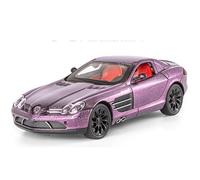 shuishuicui 1 24 For Mercedes SLR Sports Car Alloy Car Model Toy Collection Commemorative 20CM Decorated Desk For Men And Boys(Purple)