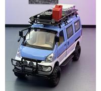 shuishuicui 1 24 For Mitsubishi Delica Off-road Version Alloy Car Model Toy Collection 16CM Desk Decoration Boys Gift(Blue)