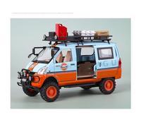 shuishuicui 1 24 For Mitsubishi Delica Off-road Version Alloy Car Model Toy Collection 16CM Desk Decoration Boys Gift(Orange)