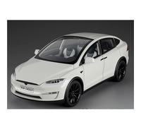 shuishuicui 1 24 For Tesla ModeX Alloy Car Model Toys Collection Men Boys 21CM Decoration Desk Graduation Commemorative(White)