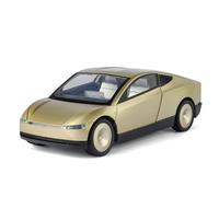shuishuicui 1 24 For Tesla Robotaxi Alloy Car Model Toy Collection 7 Inch Desk Decoration Memorial Gift For Men(Gold)