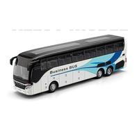 shuishuicui 1 30 For Business Long Distance Single-Decker Bus Alloy Car Model Toys 10 Inch Decoration Desk Memorial Collection Boys(White)