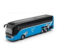 shuishuicui 1 30 For Business Long Distance Single-Decker Bus Alloy Car Model Toys 10 Inch Decoration Desk Memorial Collection Boys(Blue)