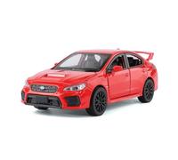 shuishuicui 1 30 For Subaru WRX STI Racing Car Alloy Car Model Toy Collection 6 Inches Decorative Desk Boy Gift Commemorative(Red)