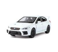 shuishuicui 1 30 For Subaru WRX STI Racing Car Alloy Car Model Toy Collection 6 Inches Decorative Desk Boy Gift Commemorative(White)