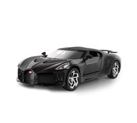 shuishuicui 1 32 For Bugatti Black Night Sound Alloy Car Model Toy Collection Souvenir Gift 6 Inches Men's Decorative Desk(Black)