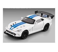 shuishuicui 1 32 For Dodge Viper Alloy Car Model Sports Car Toy Men's Collection Memorial Decoration 6 Inches(White)
