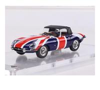 shuishuicui 1 64 For Jaguar E-Type Open Cover Version Convertible/hardtop Classic Car Alloy Car Model Adult Decorative Toy Collection Gift(Black)