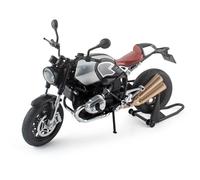 shuishuicui 1 9 For BMW Latte Alloy Motorcycle High-End Toy 9-inch Men's/Boy's Decorative Desk Collection Gift Box(Silver)