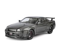shuishuicui Car Model 1 24 For Nissan GTR34 Carbon Fibre Edition Alloy Sports Car Boy Toy Collection Decoration Desk Souvenir