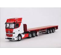 shuishuicui Car Model 1 64 for Mercedes Benz Actros Trailer Scalable Alloy Engineering Car Toy Decoration Men's Collection Gift(Red)