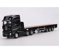 shuishuicui Car Model 1 64 for Mercedes Benz Actros Trailer Scalable Alloy Engineering Car Toy Decoration Men's Collection Gift(Black)