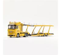 shuishuicui Car Model 1 64 For Mercedes-Benz Heavy-Duty Truck Trailer Double-Deck Trailer Toy Collectible Men's Decorative Desk Ornament(Yellow)