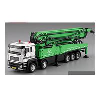shuishuicui Die-Cast Car Model 1:50 Scale Fire Truck Engineering Vehicle Toy 12-Inch Decorative Water-Shooting Feature(Green)