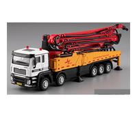 shuishuicui Die-Cast Car Model 1:50 Scale Fire Truck Engineering Vehicle Toy 12-Inch Decorative Water-Shooting Feature(Yellow)