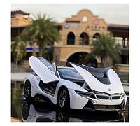 shuishuicui For BMW I8 1 24 Simulation Alloy Pull Back Car Children's Metal Toy Car Collection Ornaments(D)