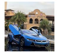 shuishuicui For BMW I8 1 24 Simulation Alloy Pull Back Car Children's Metal Toy Car Collection Ornaments(B)